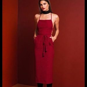 Stone cold fox camellia dress red honeycomb